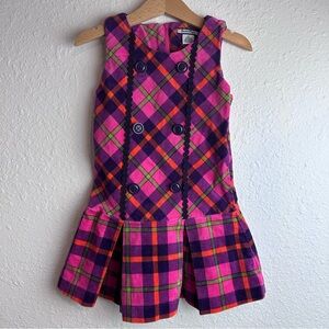 Hartstrings Pink and Purple Plaid Dress